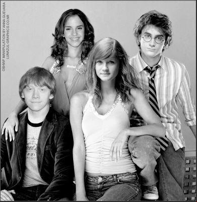 harry potter afbeeldingen harry ron hermione ginny achtergrond