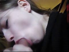 teen sucks cock and gets cum in mouth and swallows amateur blowjob teen